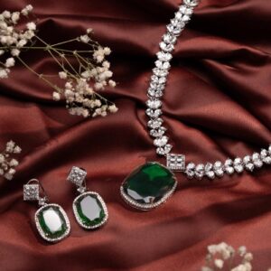 Verdant Grace AD Jewellery Set - 20% OFF