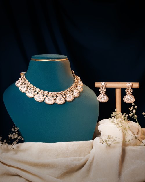 RoseAura Kundan Choker Set - 20% OFF