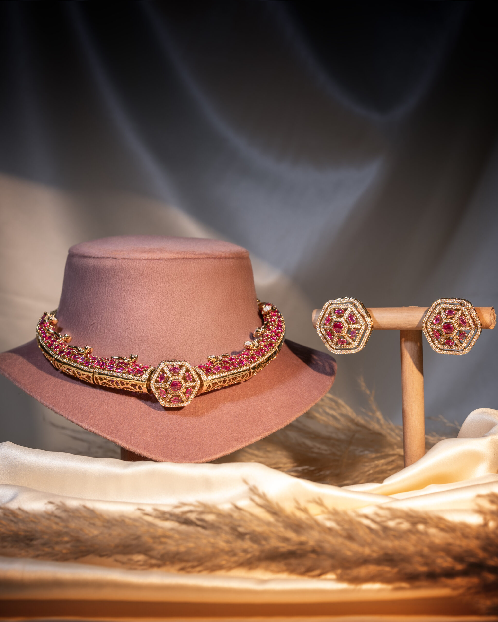 Rajwadi Pink Royal Kundan Choker set - 30% OFF