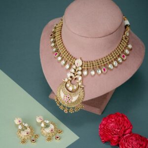 Majestic Dawn Kundan Necklace Set - 20% OFF