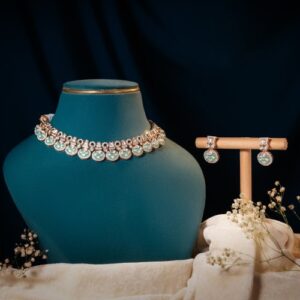 Ethereal Mint Grace Kundan Choker set - 20% OFF