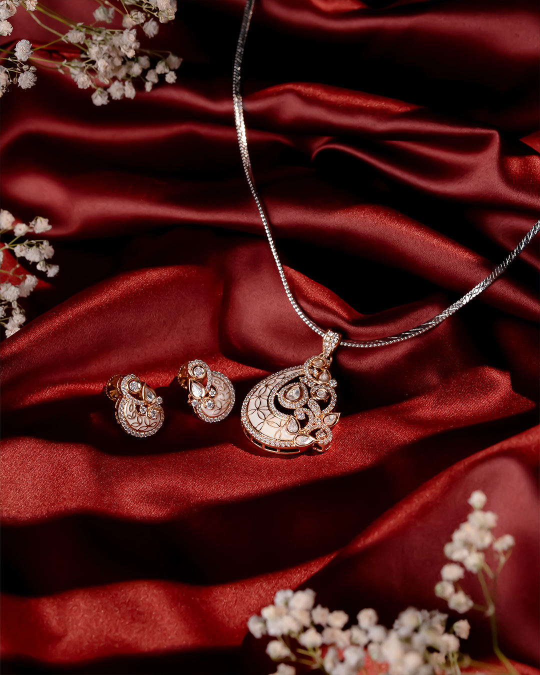 Elegant Diamond & Pearl Set - 30% OFF