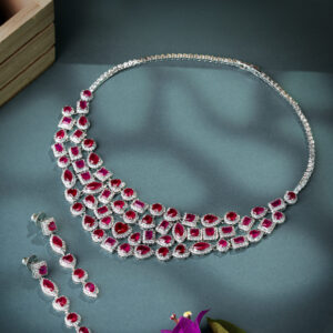 Elegant Pink Glow AD Stone Set - 20% OFF