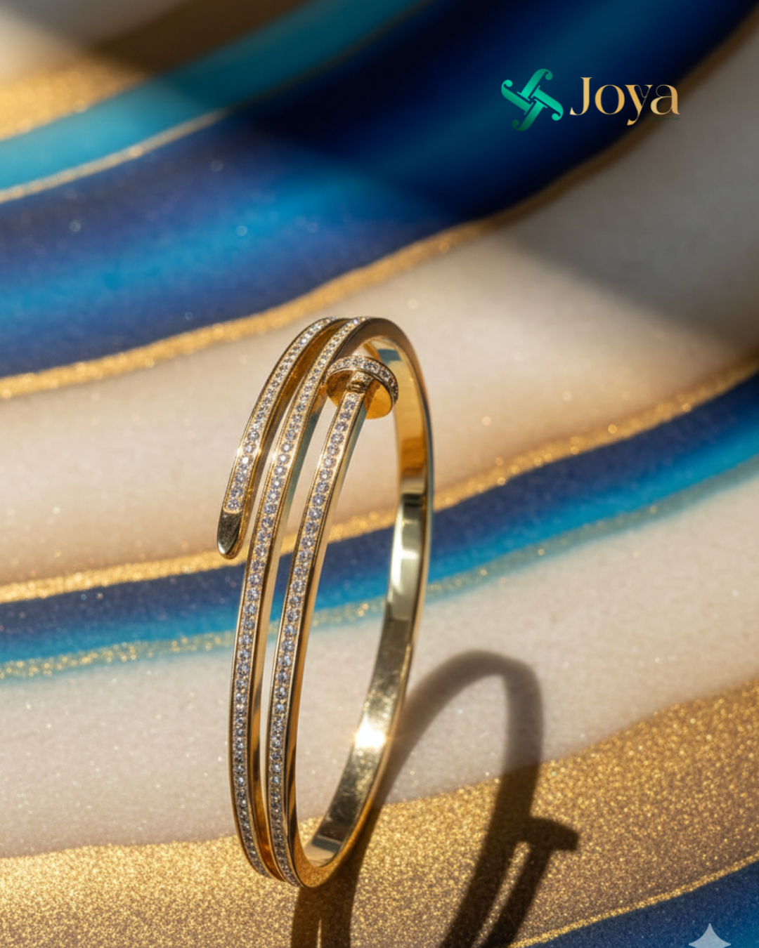 Celeste Trio Anti-Tarnish Gold Nail Bracelet - Image 3